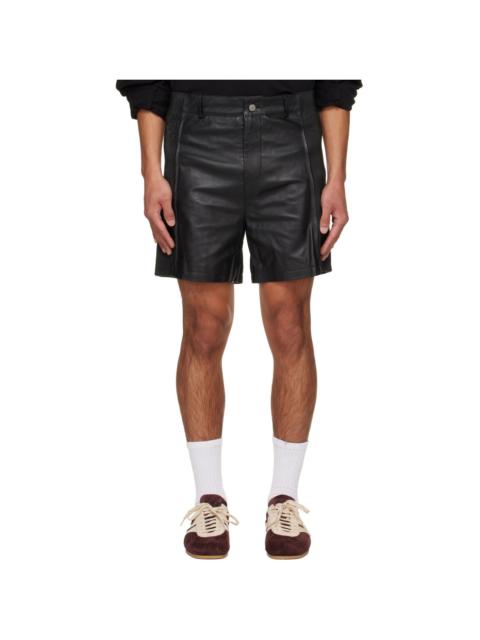 DEADWOOD Black Scout Leather Shorts