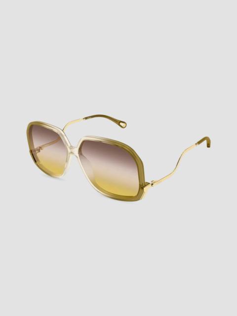 Chloé Women's 60MM Oval Sunglasses - Beige