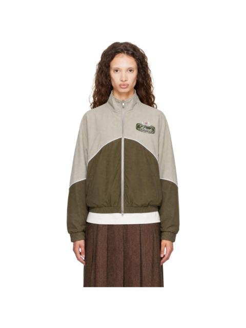 Rhude Khaki & Taupe Desert Racing Track Jacket