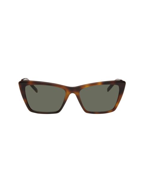 SAINT LAURENT Brown SL 737 Mica Thin Sunglasses