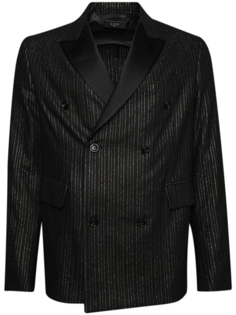 AMIRI metallic-stripe double-breasted blazer