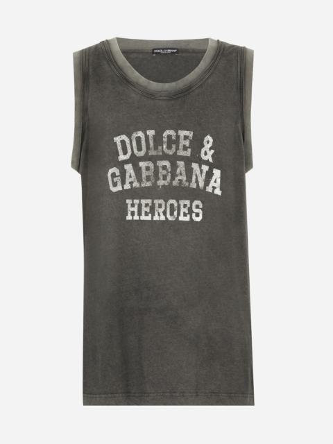 Dolce & Gabbana Oversize singlet with Dolce&Gabbana logo