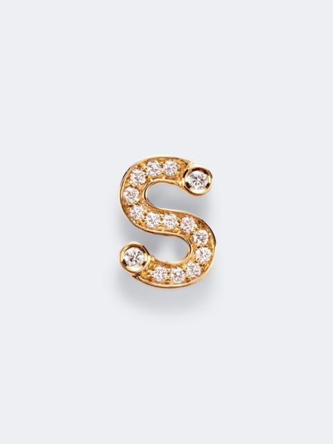 SOPHIE BILLE BRAHE Initial Petite S 18kt gold single earring with diamonds