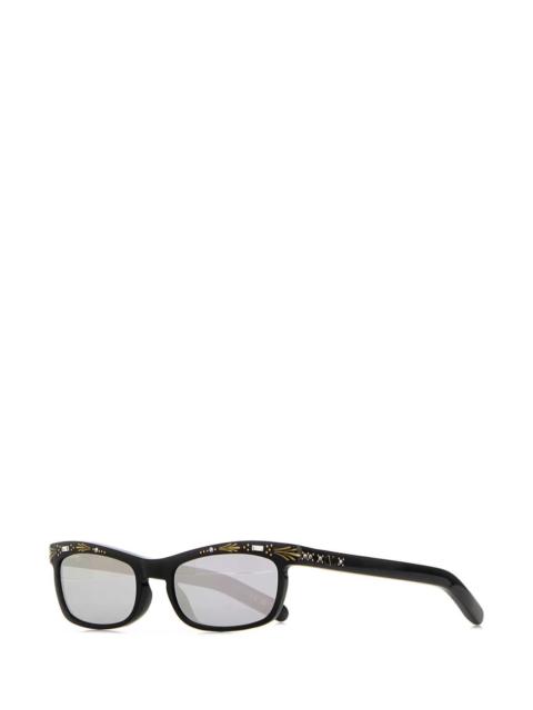 Valentino Valentino Garavani SUNGLASS Black Acetate Sunglasses — Black