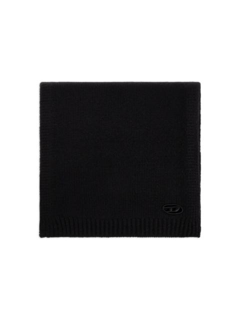 Diesel logo-plaque wool scarf