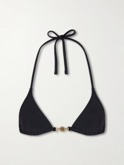 VERSACE Logo-embellished Bikini Top