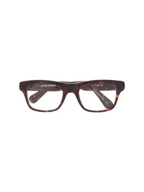 Brisdon rectangular-frame glasses