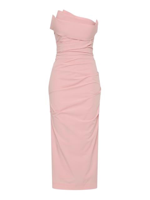 RACHEL GILBERT Salma Strapless Midi Dress pink