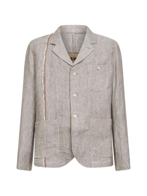 UMA WANG frayed-edge blazer
