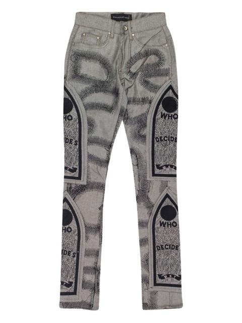 WHO DECIDES WAR fusion straight-fit jeans