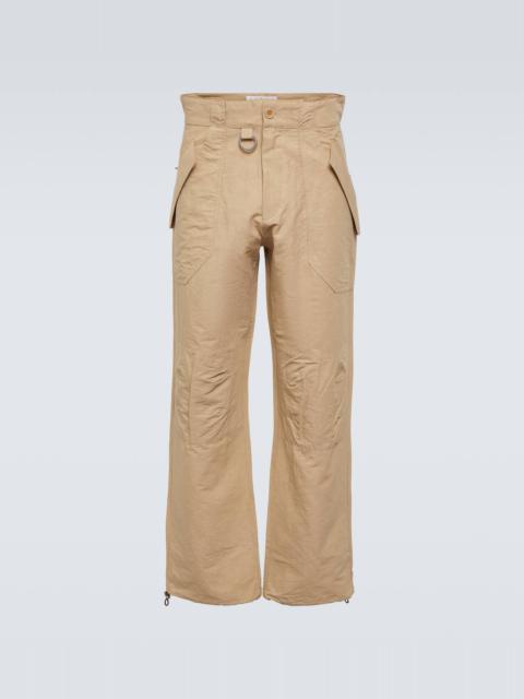 Stymir cotton and linen-blend straight pants