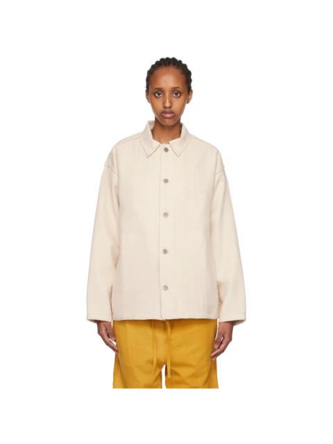 AIREI Off-White Raw Edge Jacket