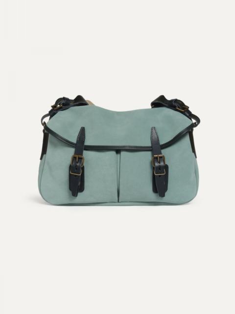 Bleu de Chauffe MUSETTE S FISHERMAN'S BAG / SUEDE  -  JADE GREEN