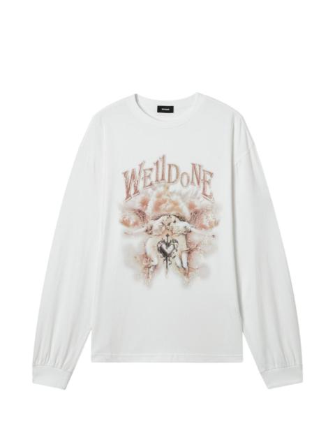We11done long-sleeve graphic T-shirt