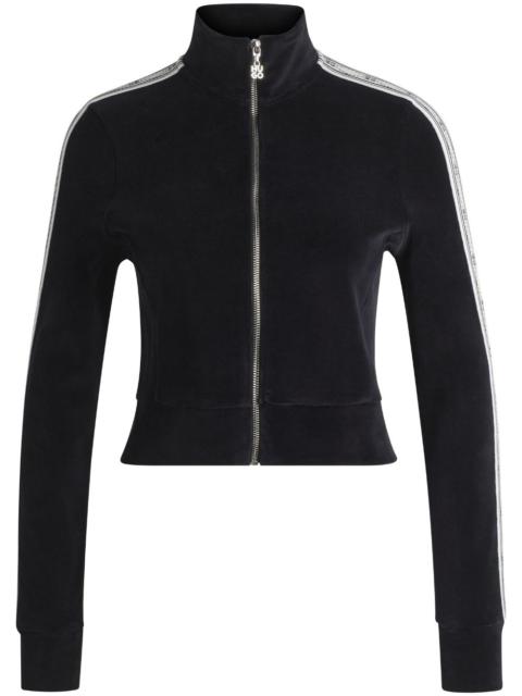 HUGO zip-up velvet cardigan