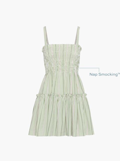 Hill House Home The Seraphina Mini Nap Dress - Green Jacquard Stripe