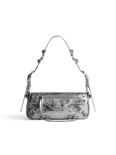 BALENCIAGA Women's Le Cagole Xs Sling Bag Metallized in Silver