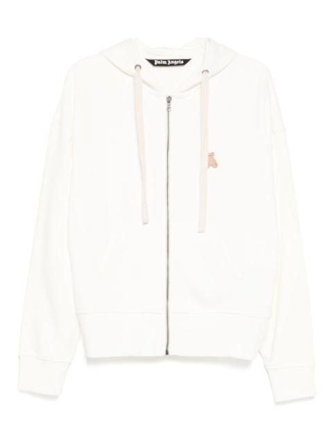 Palm Angels logo-patch zip-up hoodie