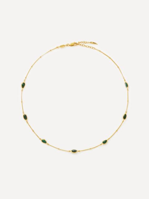 MISSOMA 18ct Gold-Plated Vermeil Silver Magma Gemstone Charm Choker Necklace