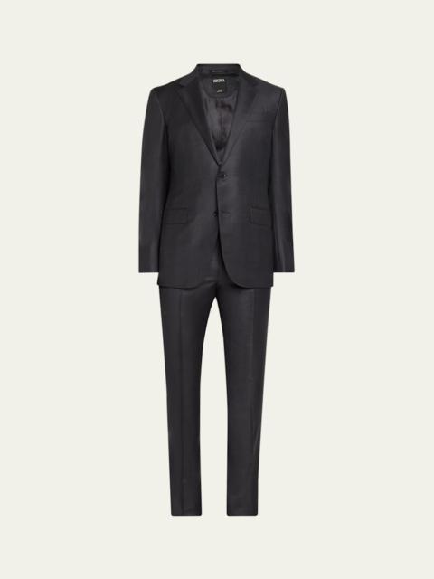 ZEGNA Men's 12milmil12 Wool Tonal Check Suit