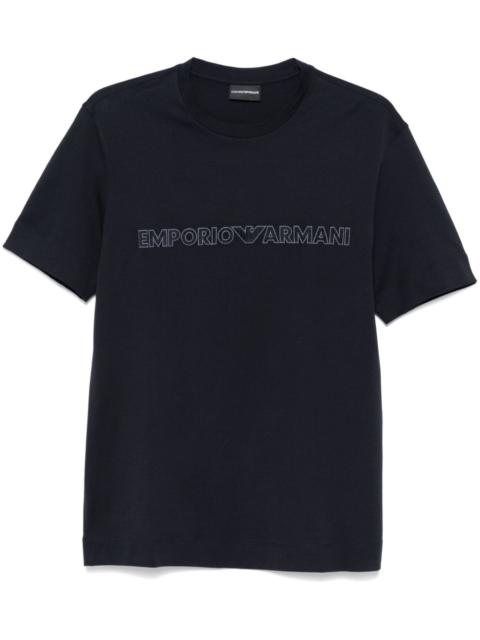 EMPORIO ARMANI logo-embroidered T-shirt