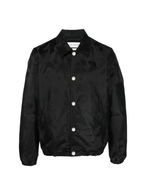 Alexander McQueen satin collared bomber jacket