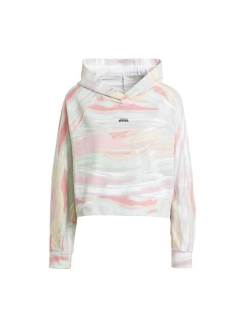 adidas (WMNS) adidas Multicolor RYV Crop Hoodie 'Pink' GN4292