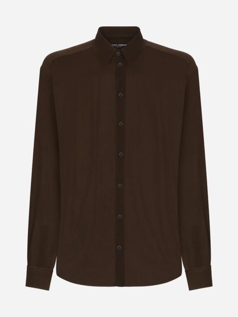 Oversize silk georgette shirt