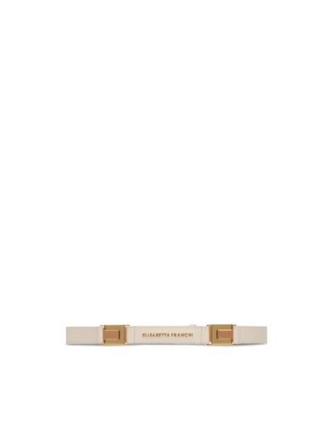 ELISABETTA FRANCHI logo leather belt