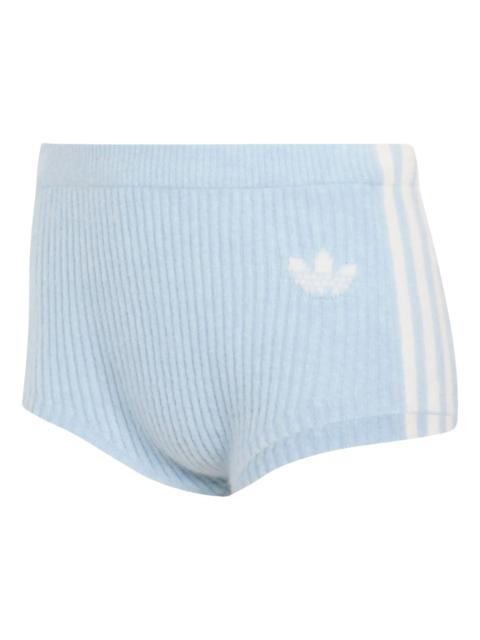 adidas (WMNS) adidas x Jennie Knitted Short Shorts Asia Sizing 'Wonder Blue' LD8934