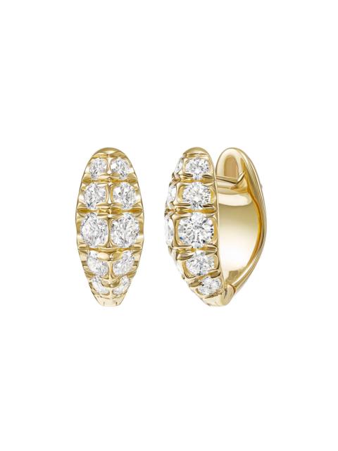 MELISSA KAYE Diamond Millie Huggie Hoop Earrings