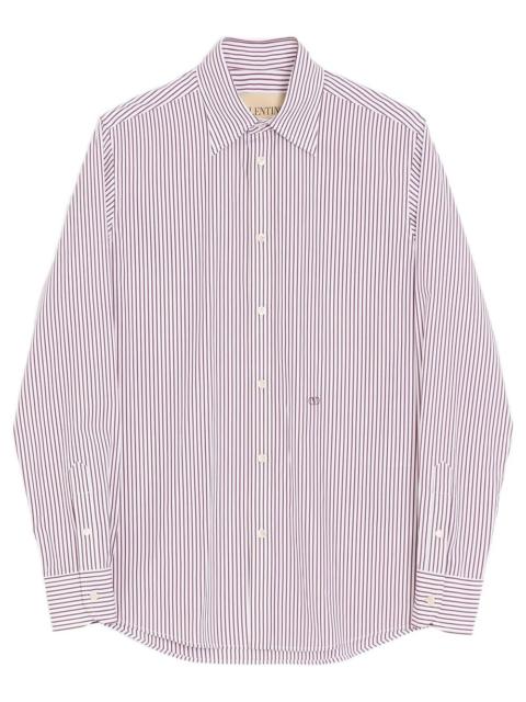 Valentino SHIRT VALENTINO IN COTTON POPLIN WITH VLOGO EMBROIDERY
