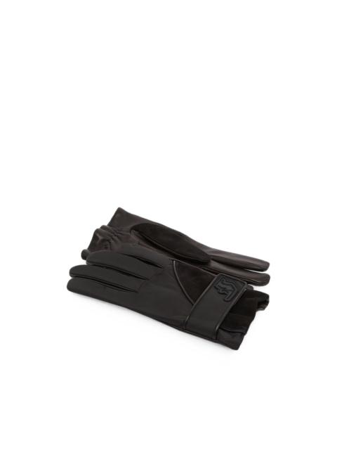 FERRAGAMO logo-patch panelled gloves