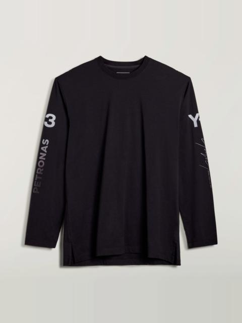 Y-3 Y-3 MERCEDES CHAOS LOGO LONG SLEEVE TEE