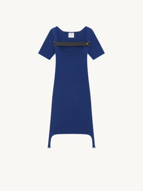courrèges RIB KNIT LS RACER DRESS