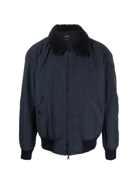 A.P.C. collared bomber jacket