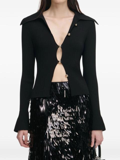 button-embellishment cardigan