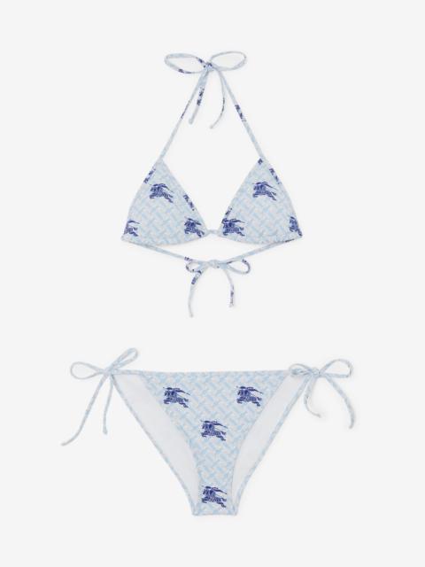 Burberry EKD Monogram Stretch Nylon Triangle Bikini