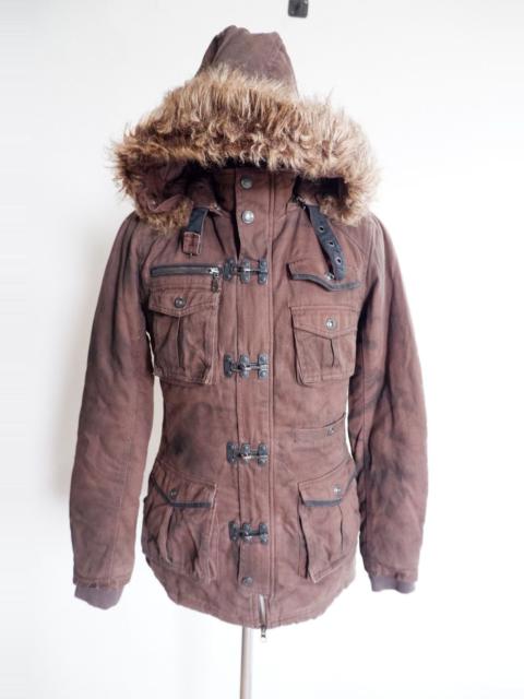 Other Designers Le Grande Bleu (L.G.B.) - Vintage In The Attic Multipocket Fur Parka Jacket LGB Style
