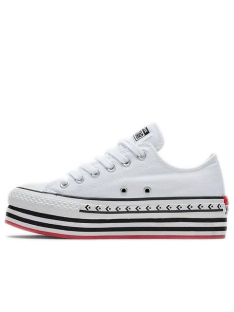 Converse (WMNS) Converse Chuck Taylor All Star Platform Layer Low 'Logo Play - White' 566762C