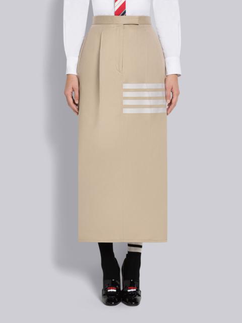 Thom Browne Cotton Twill Single Pleat 4-Bar Skirt