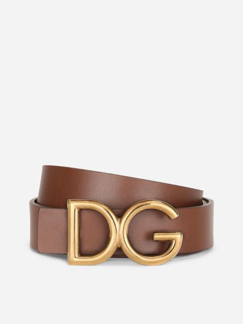 Dolce & Gabbana Dauphine leather belt
