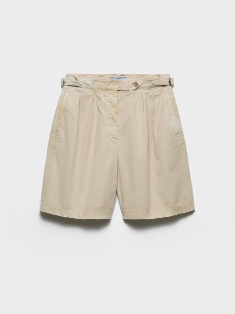Prada Garment-dyed old gabardine shorts