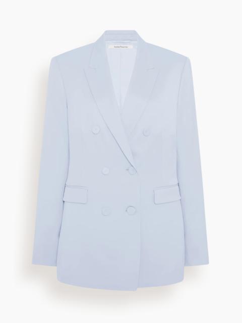 Another Tomorrow Double Breasted Jacket in Sky