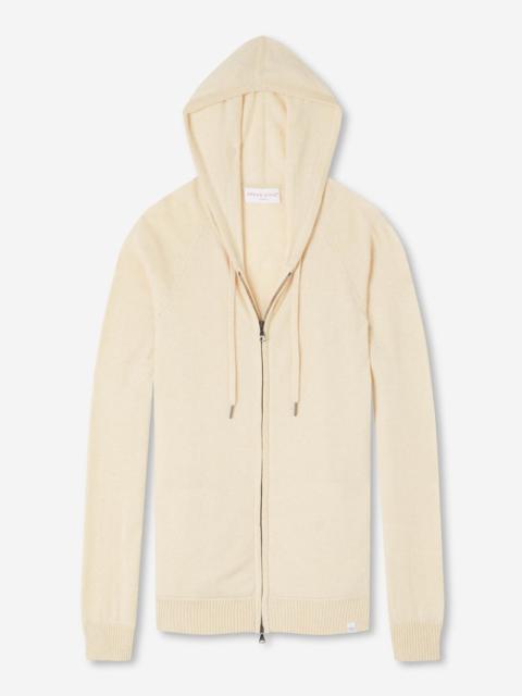 Derek Rose Men's Hoodie Finley Cashmere Cream