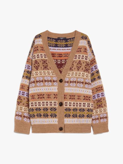 Max Mara ECCELSO Jacquard wool and alpaca cardigan