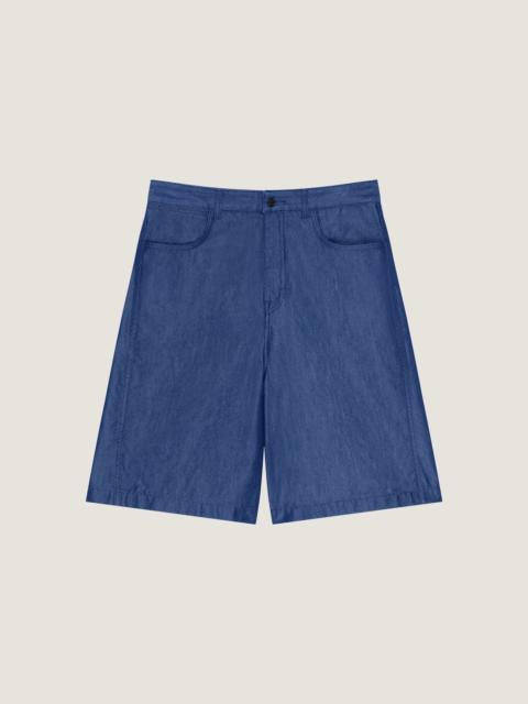 Givenchy COUTURE SEAM BERMUDA SHORTS IN DENIM WITH GIVENCHY STAMP