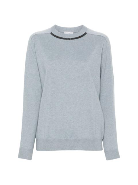 Monili-detail sweater