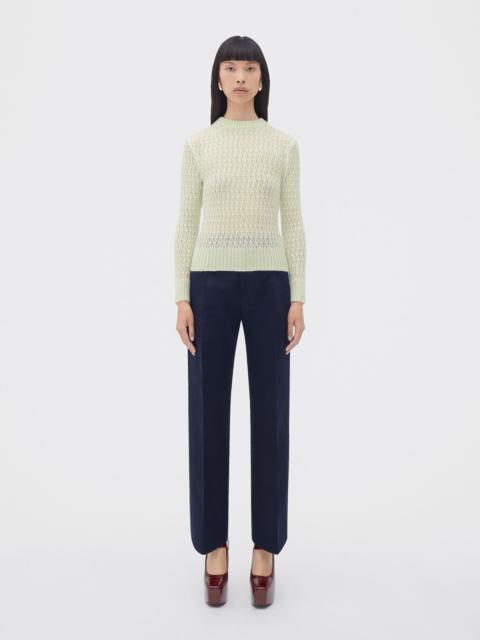wool mohair lace effect jumper