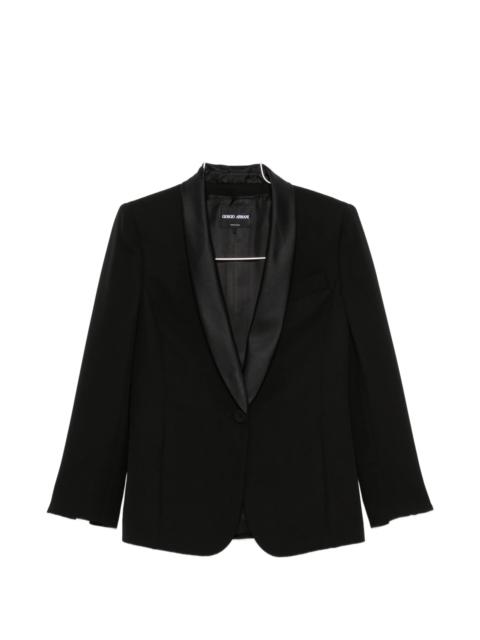 GIORGIO ARMANI Giorgio Armani Satin-lapel Single-breasted Jacket